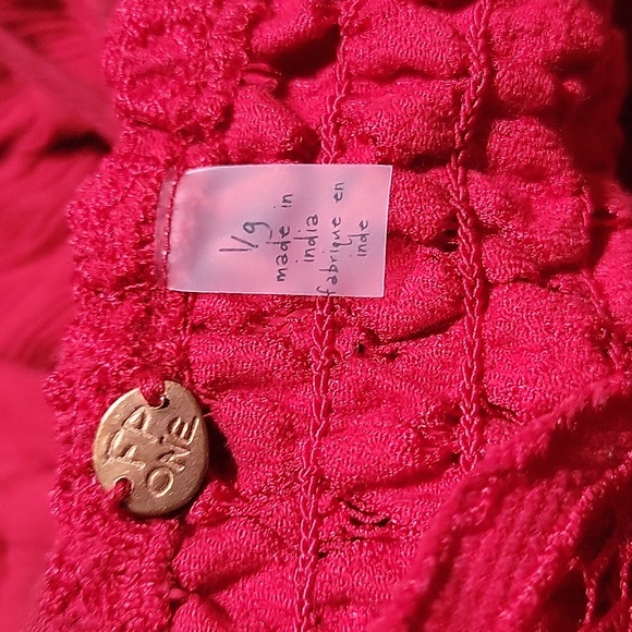 - Free People Adella Red Top Size Large - Picture 3 of 6